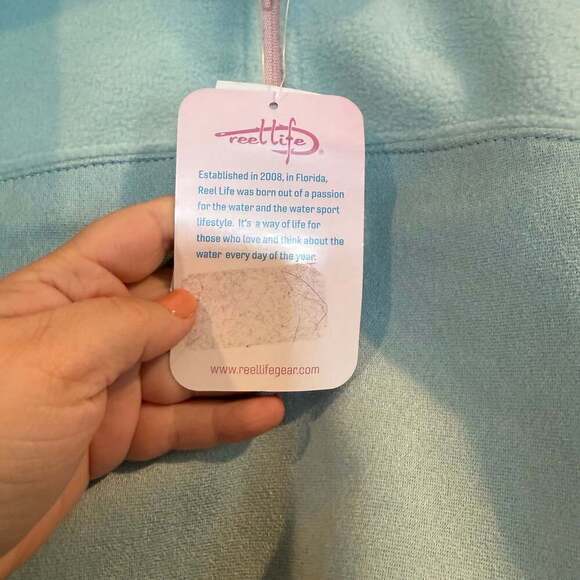 Reel Life Women's Phaedra LS Coastal Performance Ocean Breeze Stamp - Picture 4 of 5